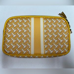 Tory Burch small yellow pouch/wristlet